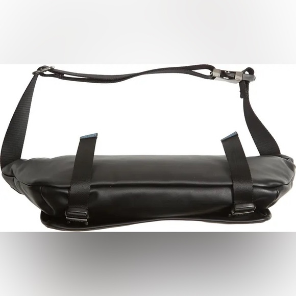 Ted Baker Cobbra Unisex Black Belt Bag Blue Trim - Picture 12 of 15